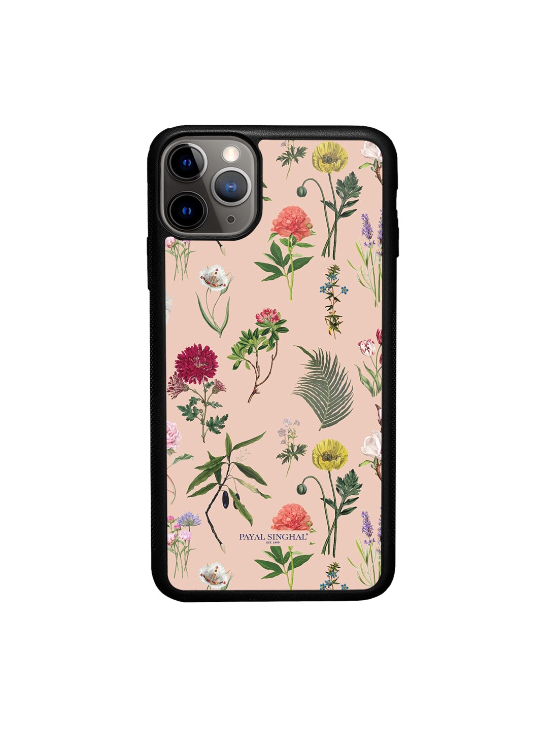 

macmerise Peach & Green Payal Singhal Bageecha Design iPhone 11 Pro Bumper Phone Back Case