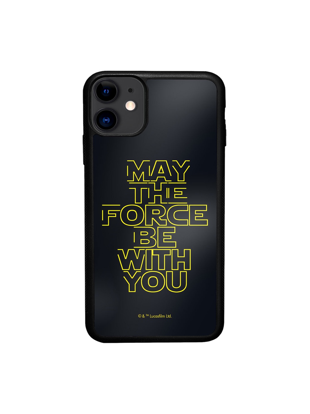 

macmerise Black Printed Classic Star Wars Design iPhone 11 Bumper Phone Back Case