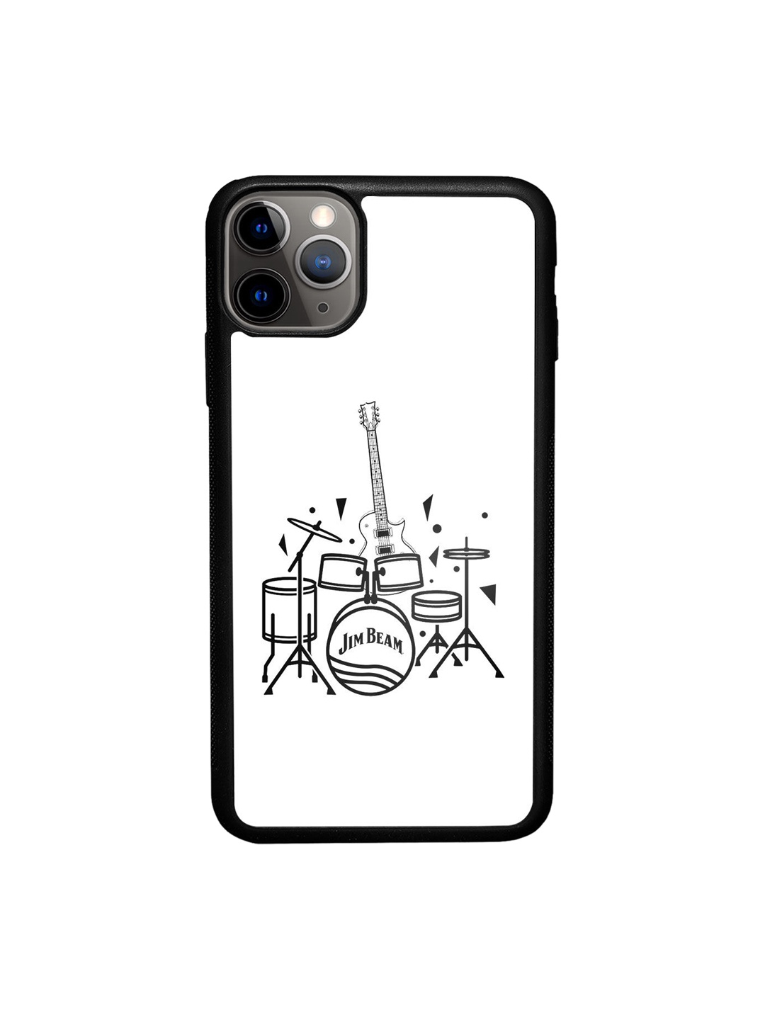 

macmerise White & Black Jim Beam The Band Design iPhone 11 Pro Bumper Phone Back Case