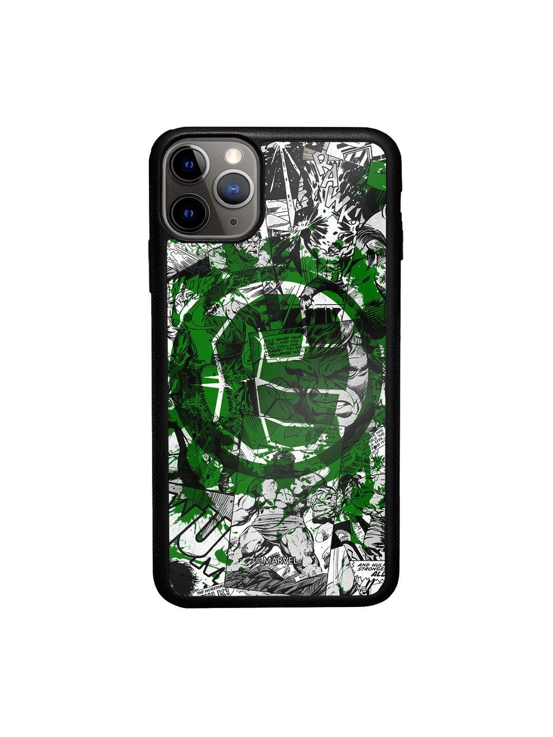 

macmerise Green Printed Splash Out Hulk Fist Design iPhone 11 Pro Bumper Phone Back Case