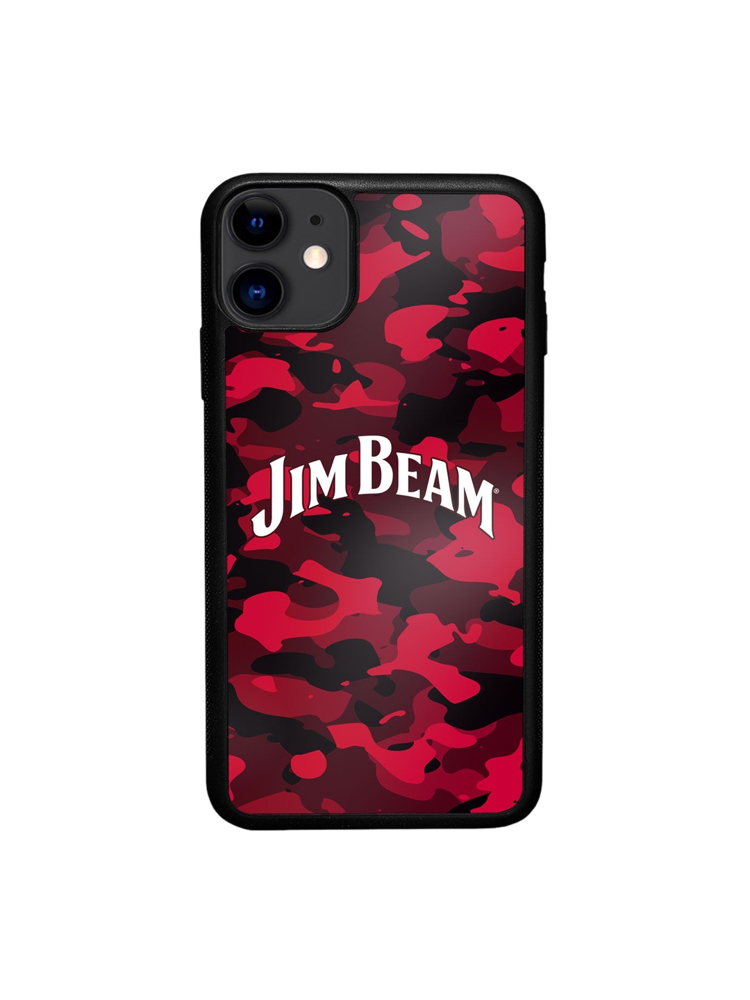 

macmerise Red & Black Jim Beam Camo Design Printed iPhone 11 Back Case