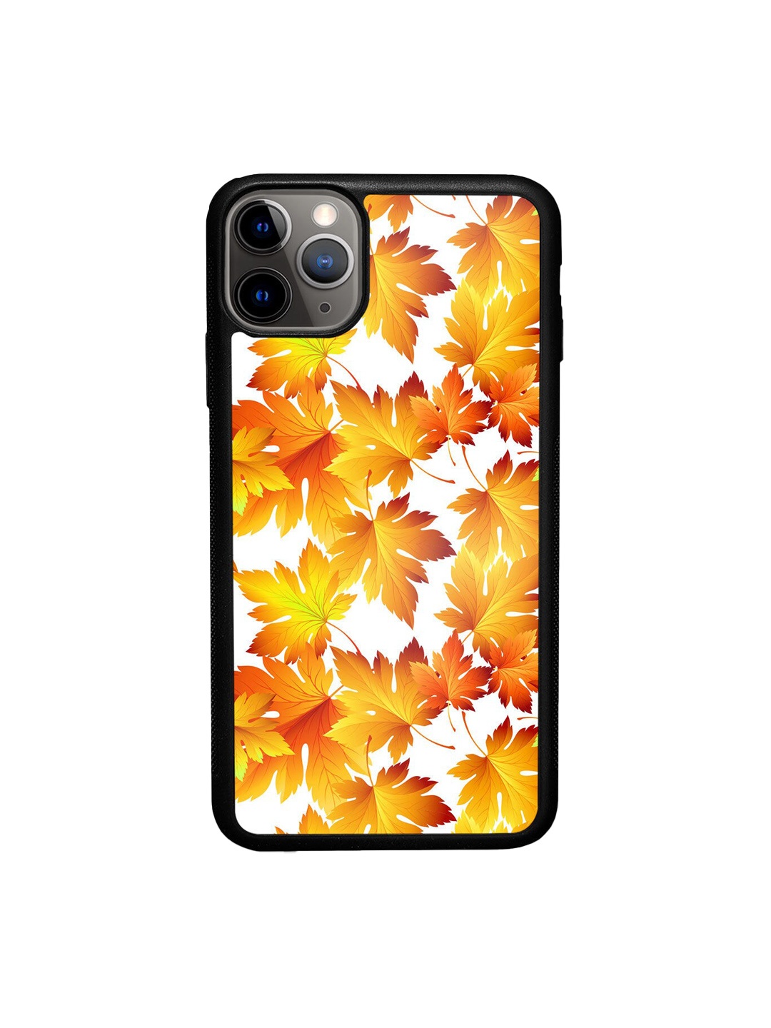 

macmerise Orange & White Coloured Printed SK Autumn Embrace iPhone 11 Pro Bumper Case