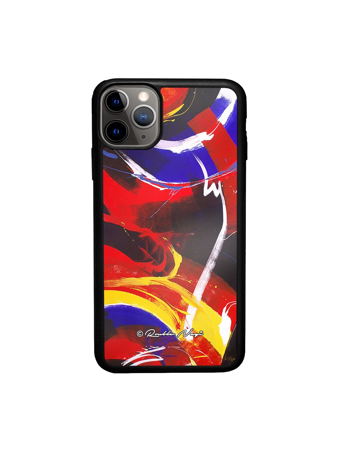 

macmerise Red & Blue Printed New World Design iPhone 11 Bumper Phone Back Case