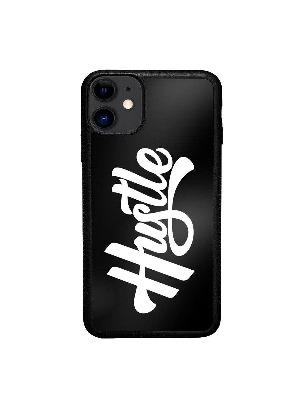 

macmerise Black & White Printed Hustle Design iPhone 11 Bumper Case