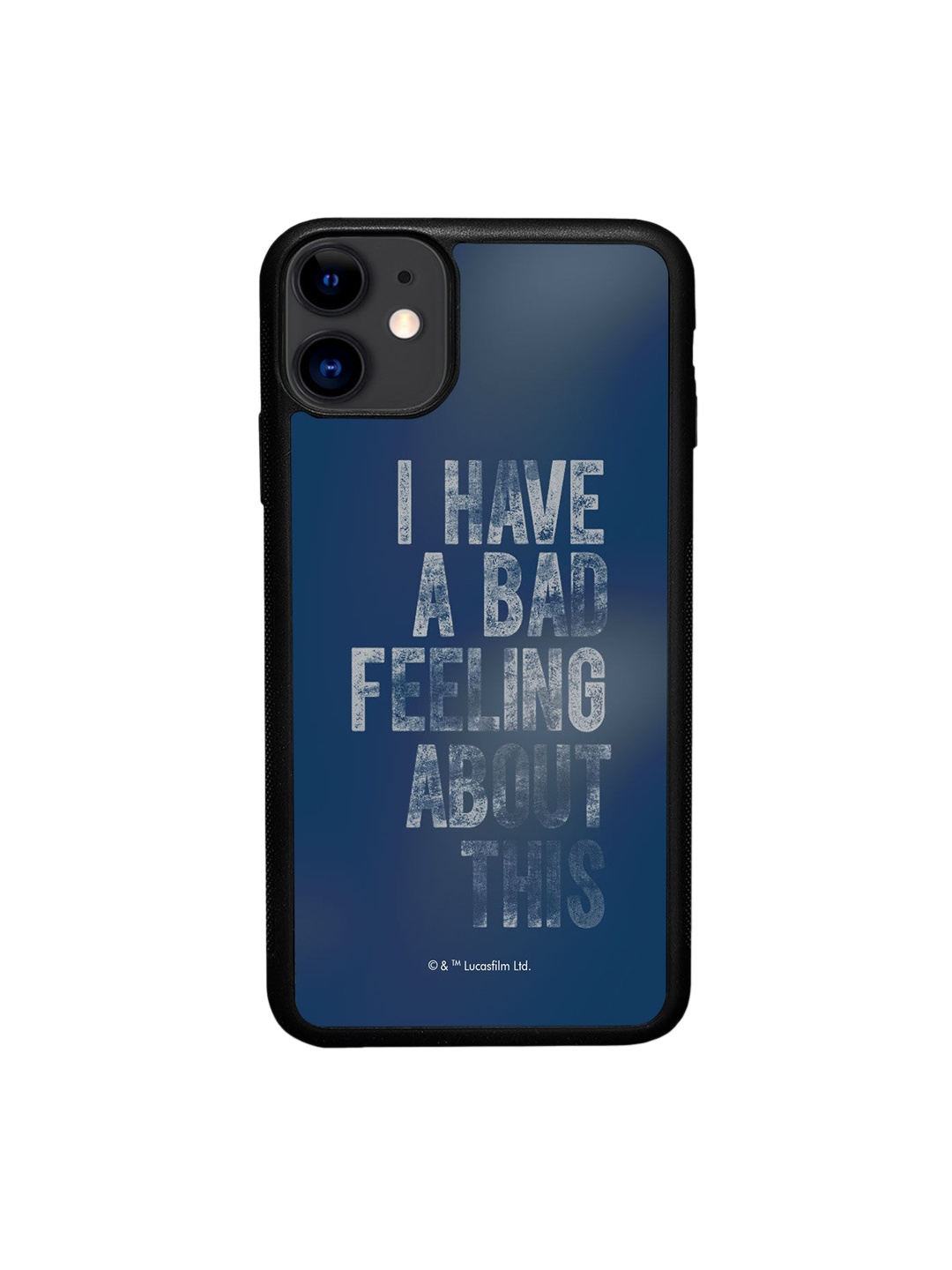 

macmerise Blue & White Printed Bad Feeling Design iPhone 11 Phone Covers