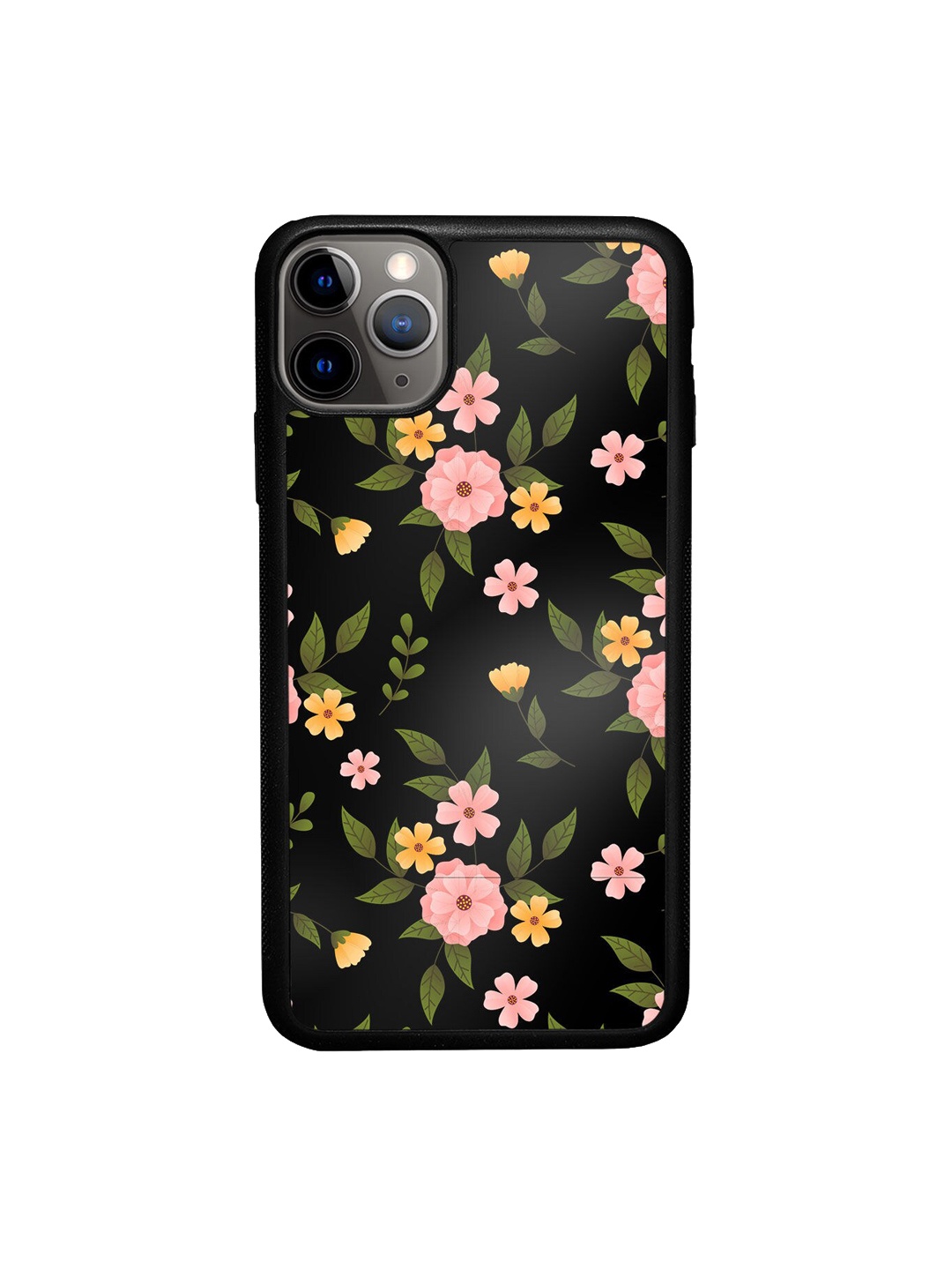 

macmerise Green & Black Printed SK Periwinkle Black Design iPhone 11 Pro Bumper Phone Back Case