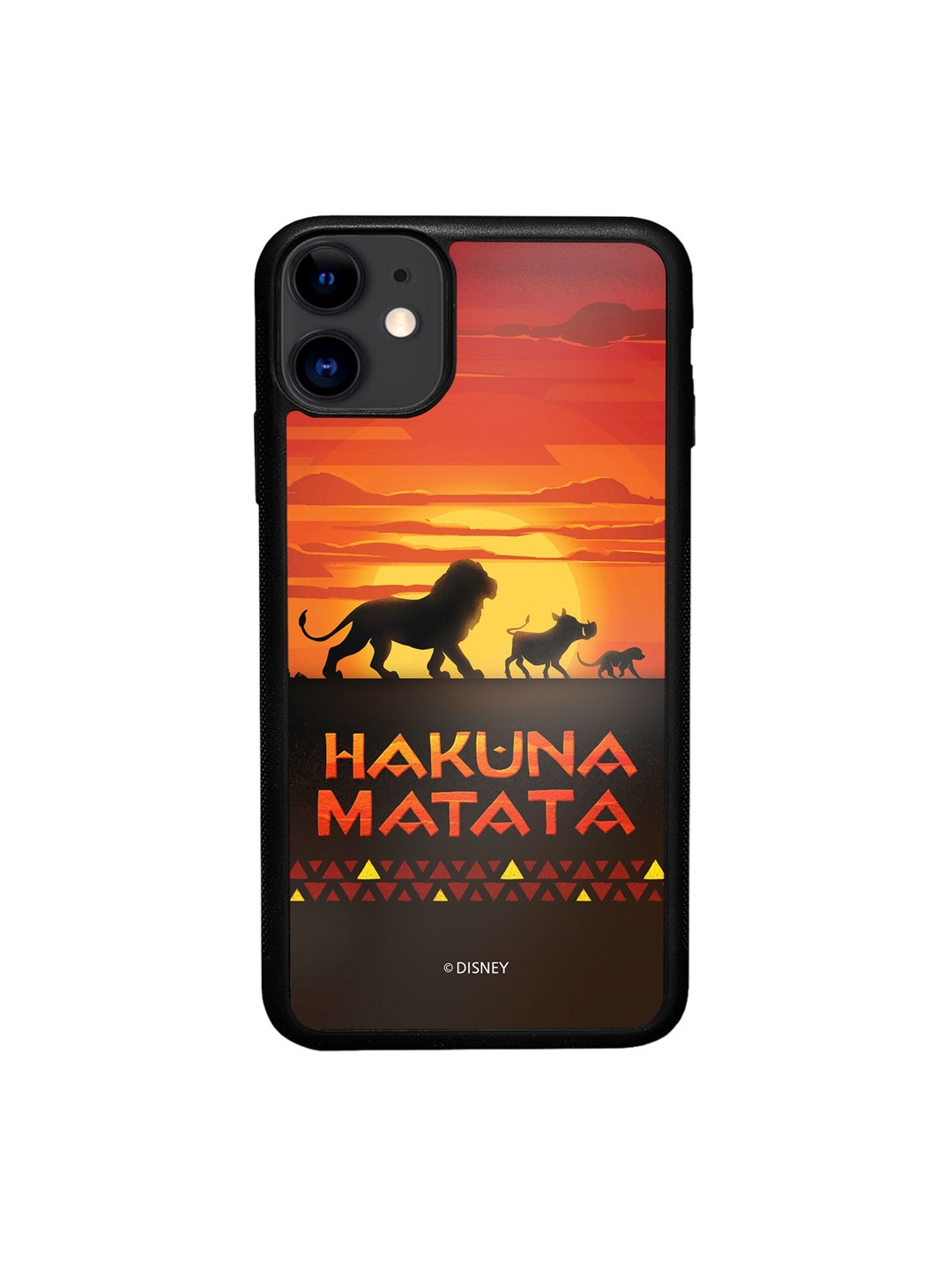 

macmerise Orange & Black Hakuna Matata Design Printed iPhone 11 Back Case