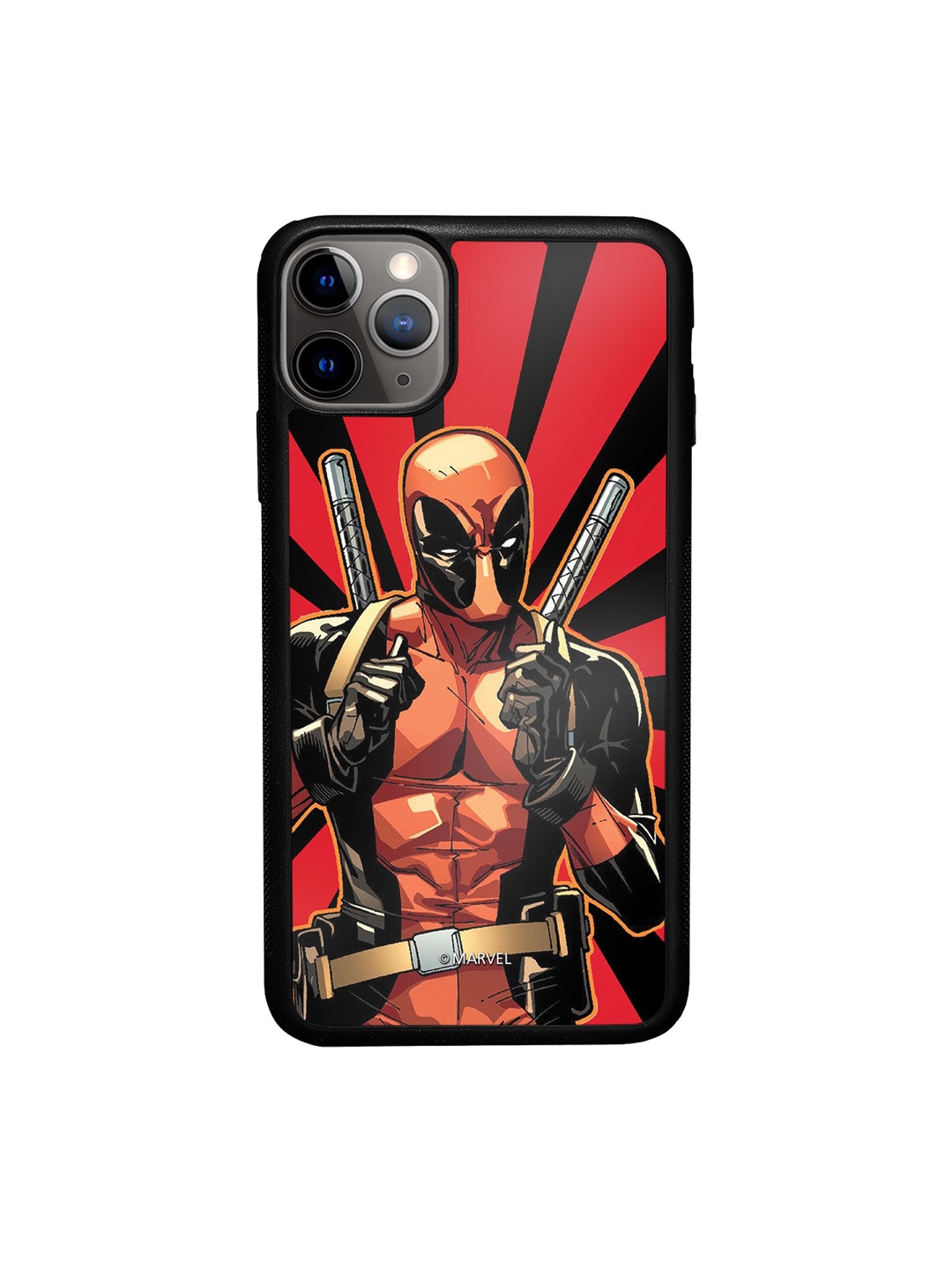 

macmerise Red Printed Smart Deadpool Design iPhone 11 Pro Bumper Phone Back Case