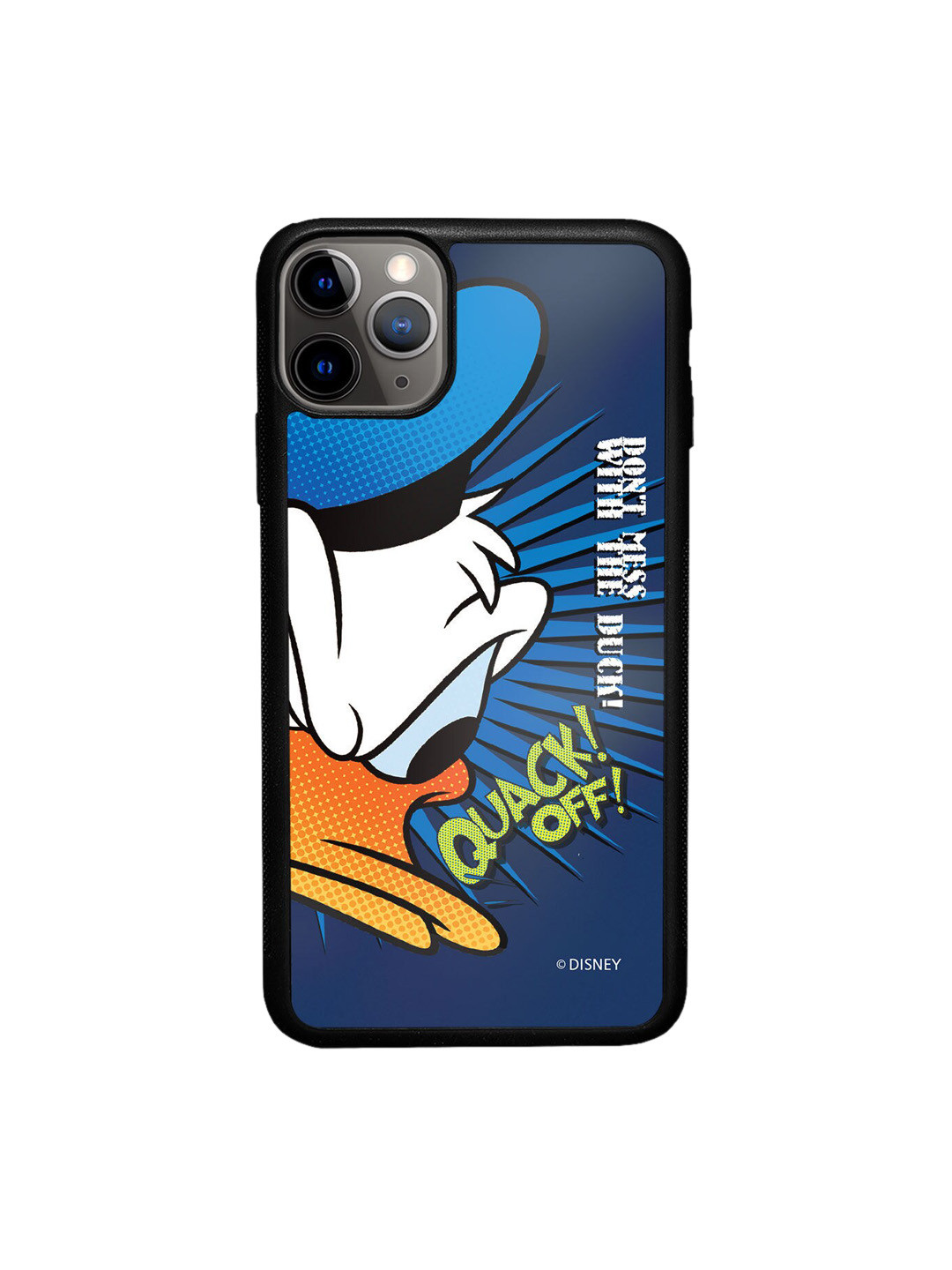 

macmerise Blue & White Quack Off Design iPhone 11 Pro Bumper Phone Back Case
