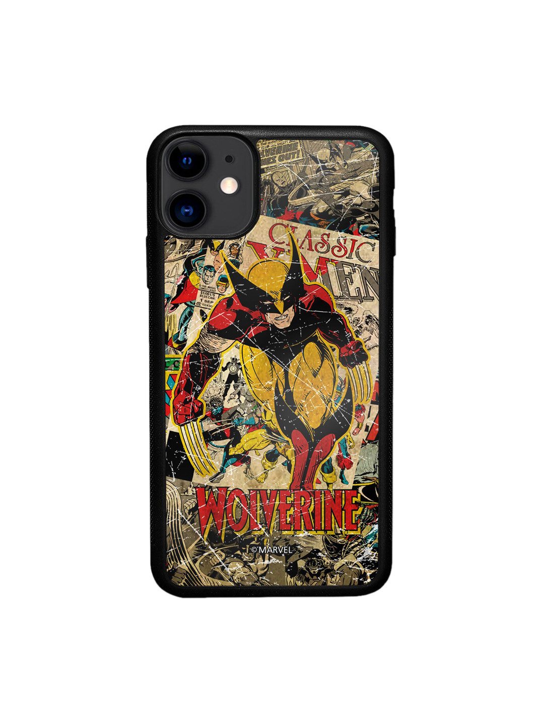 

macmerise Beige & Red Comic Wolverine Design iPhone 11 Bumper Back Case