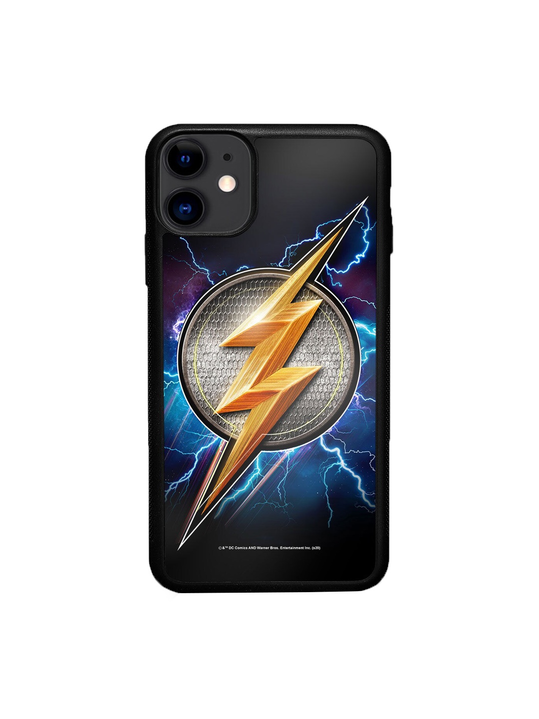 

macmerise Black Printed Flash Storm Design iPhone 11 Bumper Phone Back Case