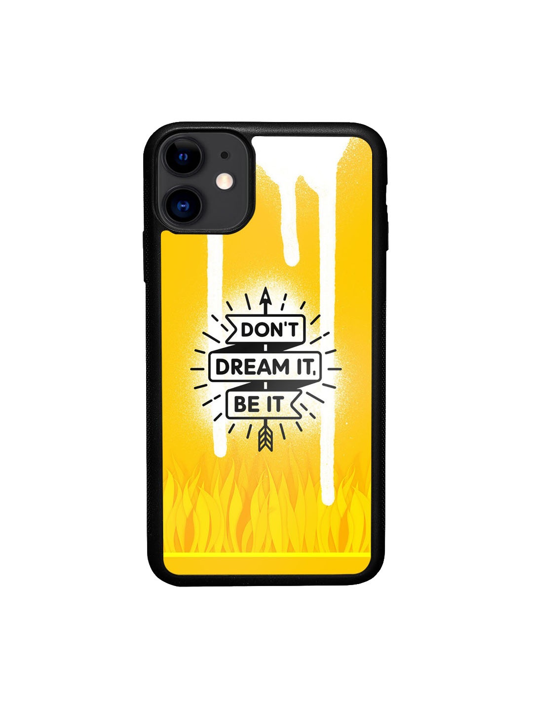 

Macmerise Yellow & Black Don't Dream It Be It Design Printed iPhone 11 Back Case