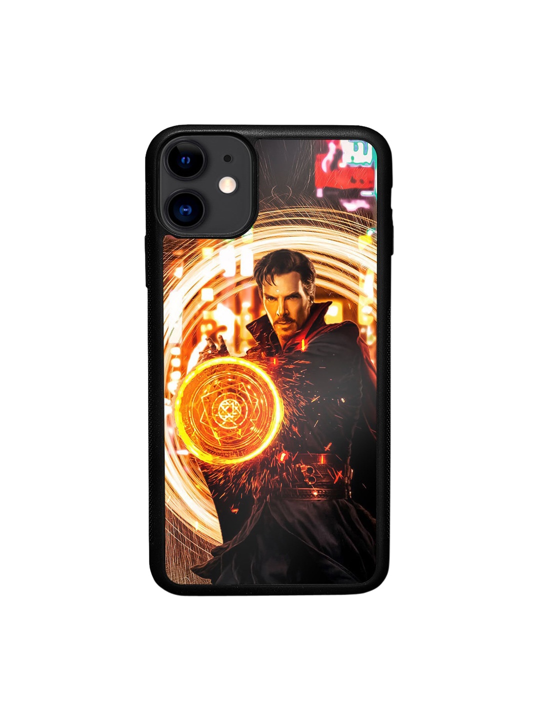 

macmerise Black Printed Dr Strange Opening Portal iPhone 11 Bumper Case