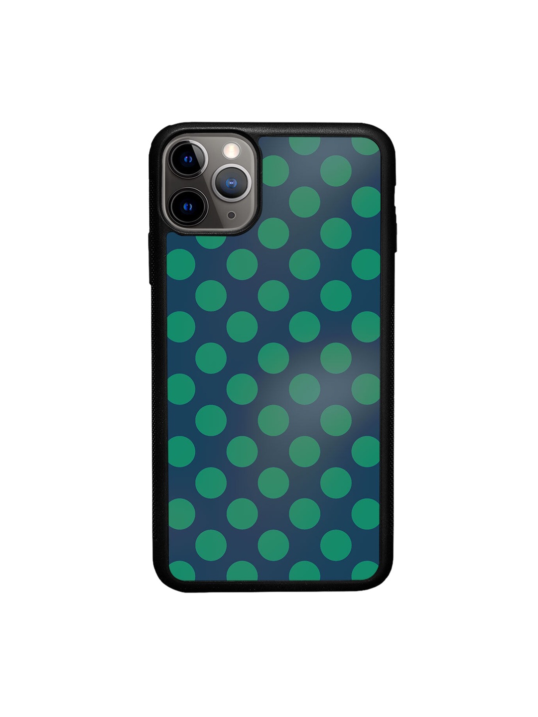 

macmerise Blue & Green Printed Polka Dot iPhone 11 Pro Bumper Case