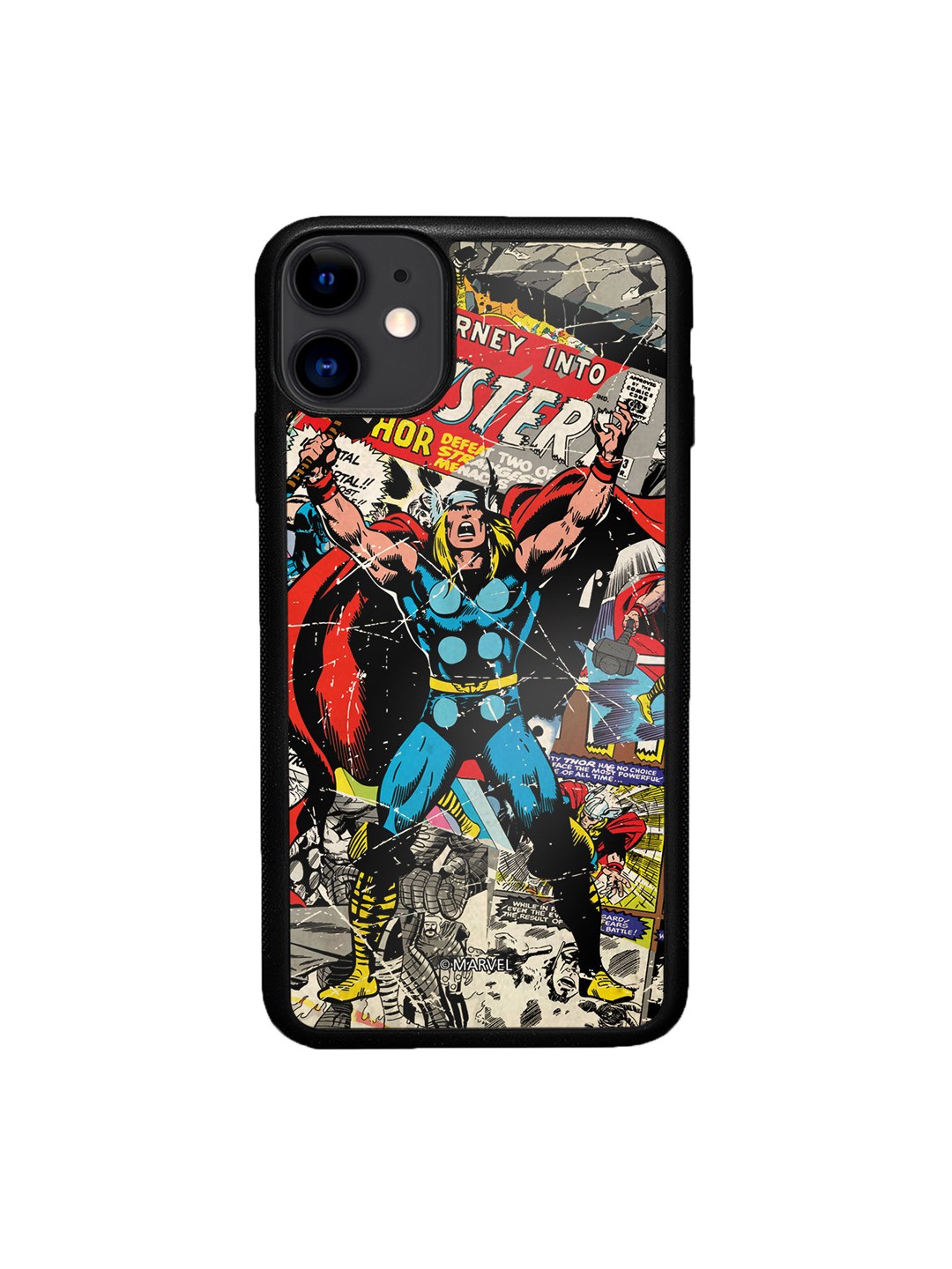 

macmerise Grey Printed Comic Thor iPhone 11 Bumper Case