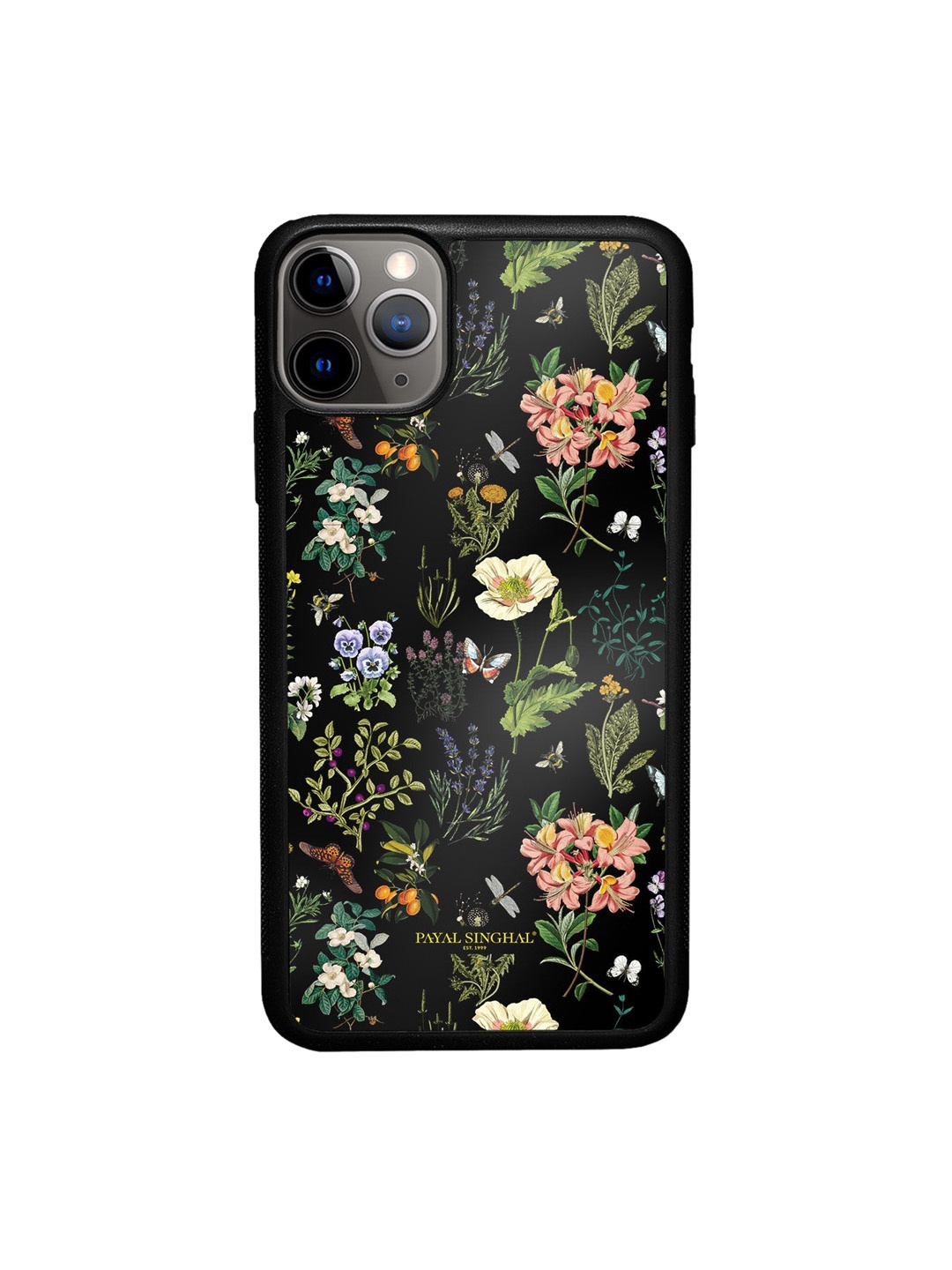 

macmerise Black Payal Singhal Titli Design iPhone 11 Pro Bumper Phone Back Case