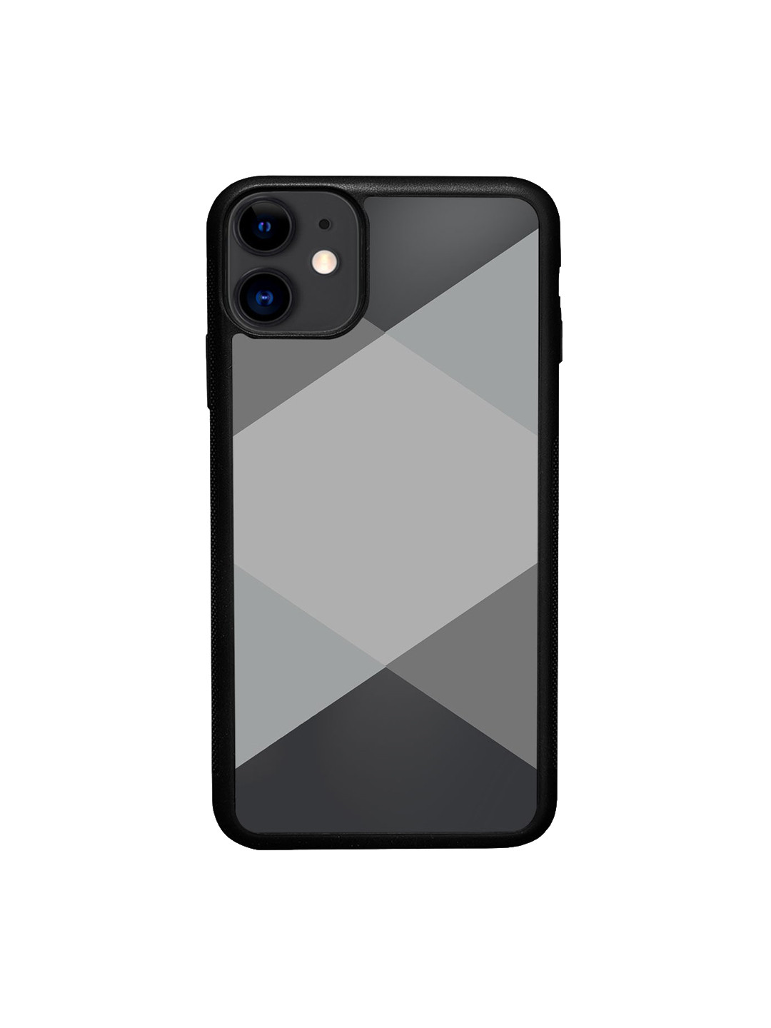 

macmerise Grey Printed Criss Cross Design iPhone 11 Phone Back Case