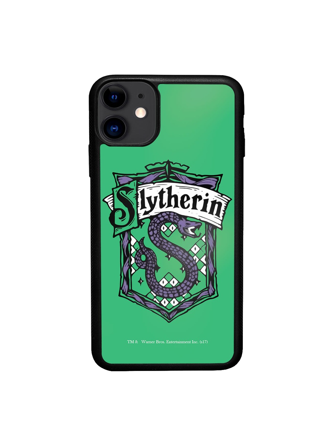 

macmerise Green & White Crest Slytherin Design iPhone 11 Bumper Phone Back Case