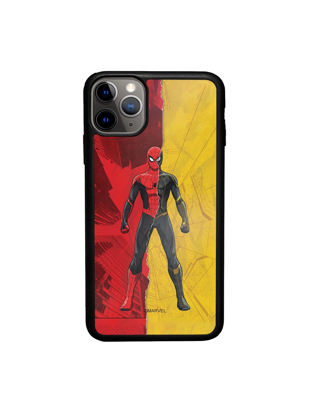 

macmerise Red & Yellow Printed Peter Black and Gold Design iPhone 11 Pro Bumper Case