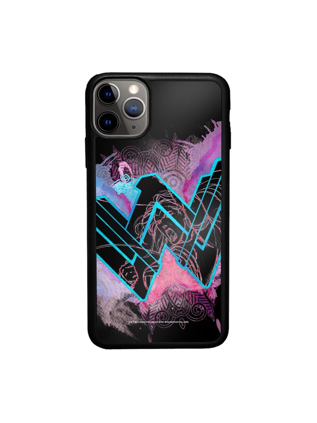 

macmerise Black Printed Wonder Woman Splash Design iPhone 11 Pro Phone Back Case