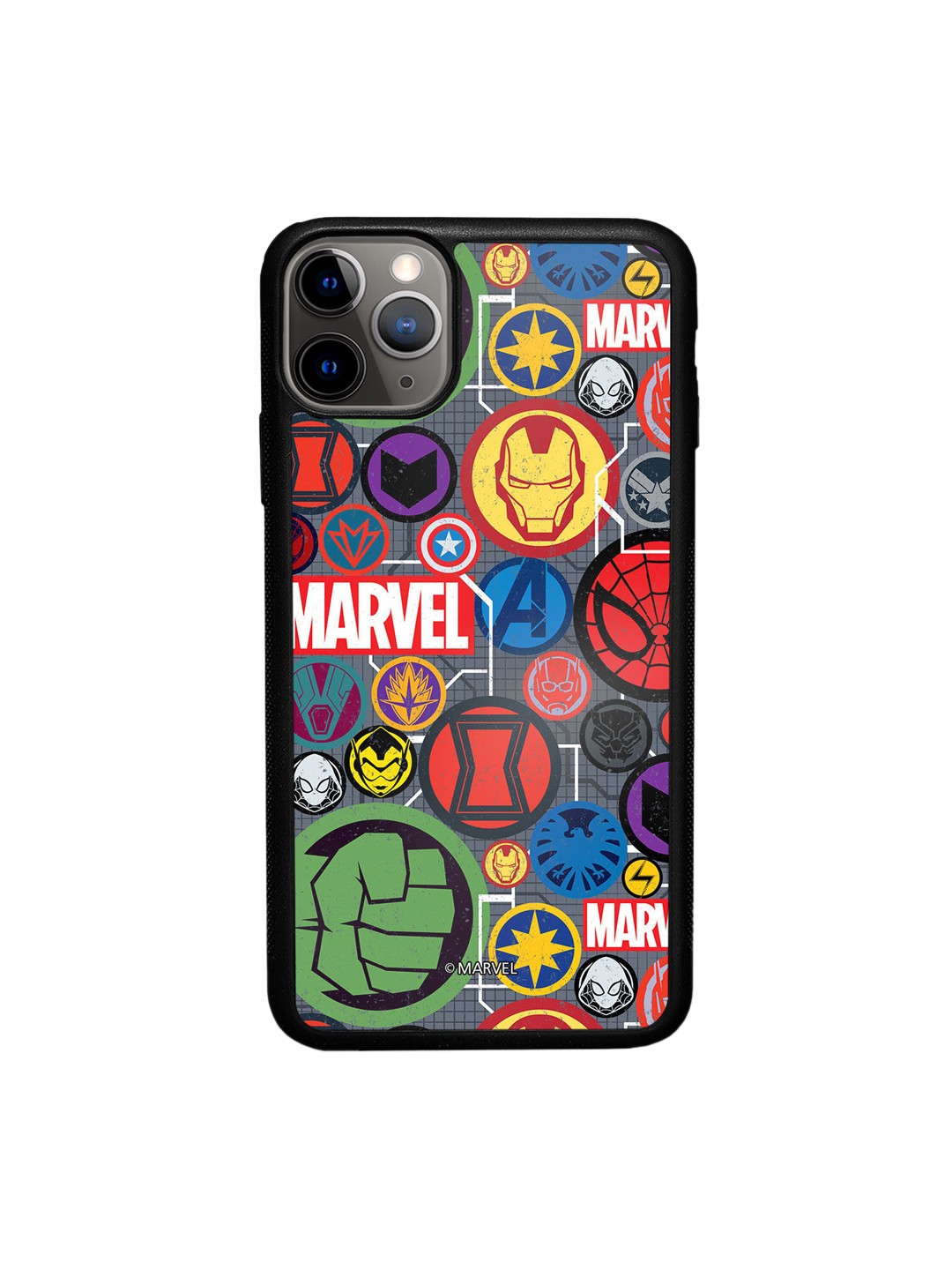 

macmerise Red Printed Marvel Iconic Mashup Design iPhone 11 Pro Bumper Phone Back Case