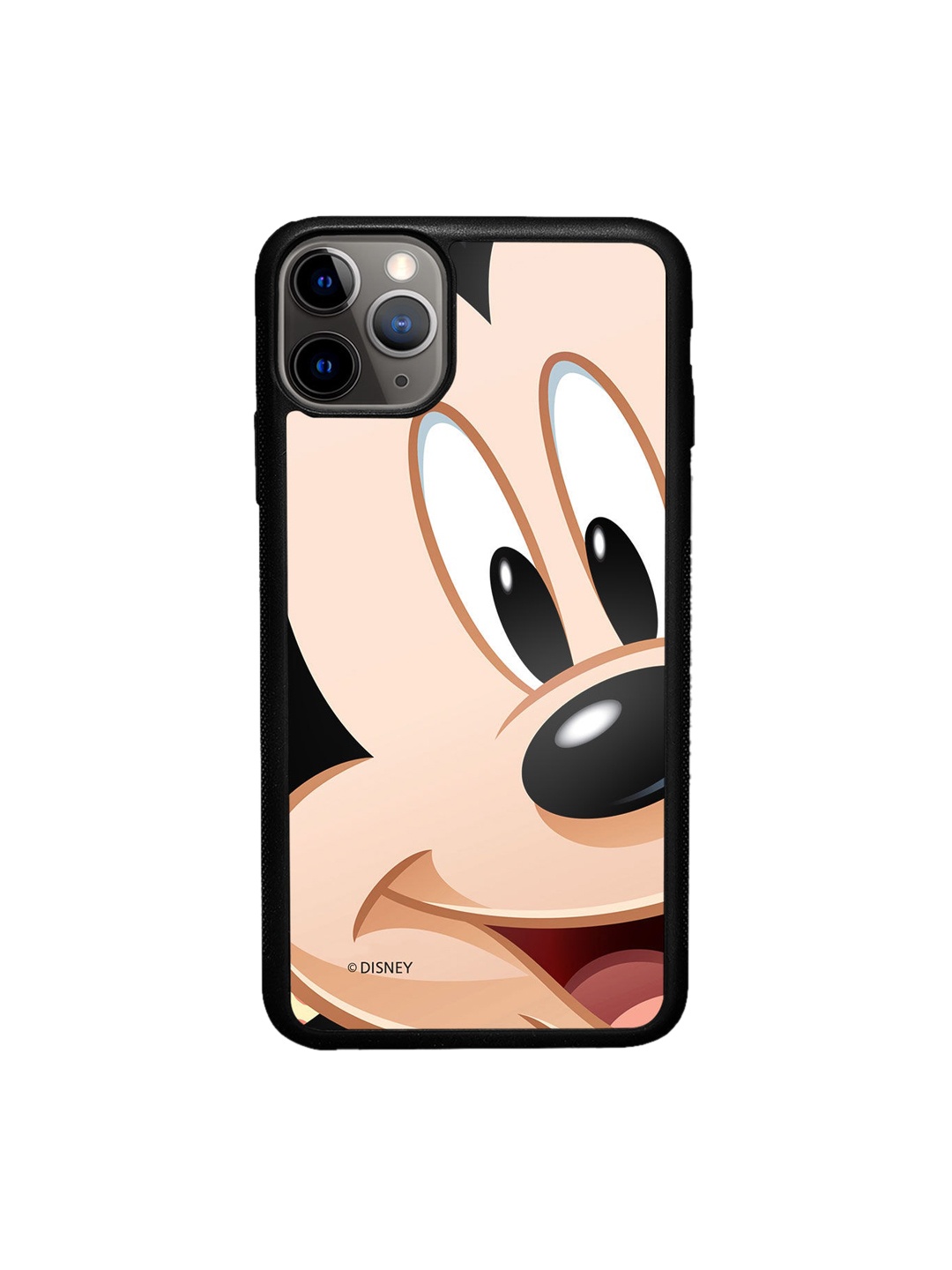 

macmerise Black & Beige Zoom Up Mickey Design iPhone 11 Pro Bumper Back Case