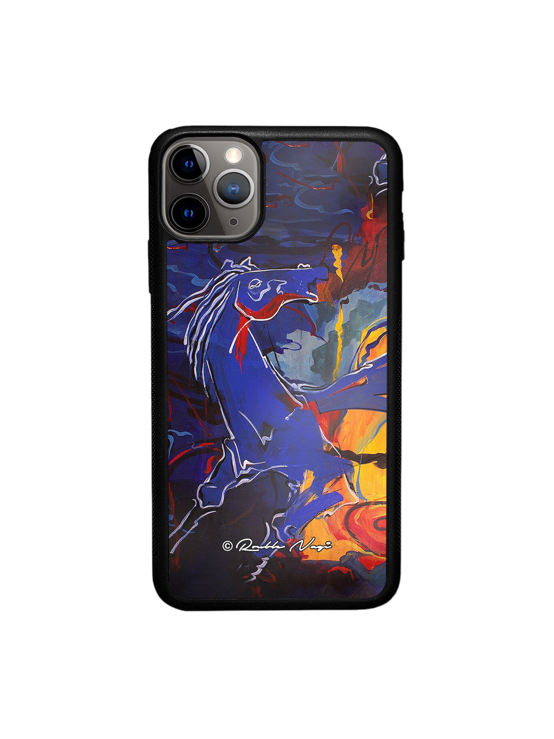 

macmerise Blue Young Idol Design Printed iPhone 11 Pro Bumper Phone Back Case