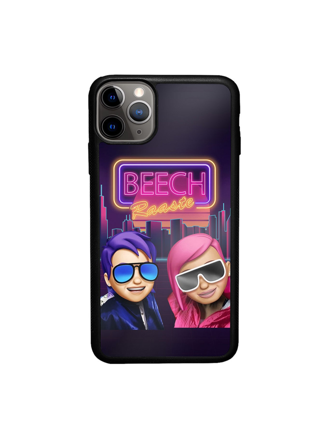 

macmerise Black Printed iPhone 11 Pro Bumper Phone Back Case
