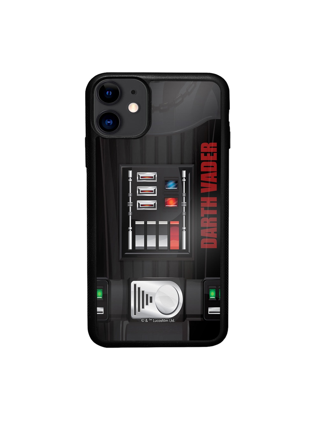 

macmerise Black Attire Vader Design iPhone 11 Bumper Phone Back Case