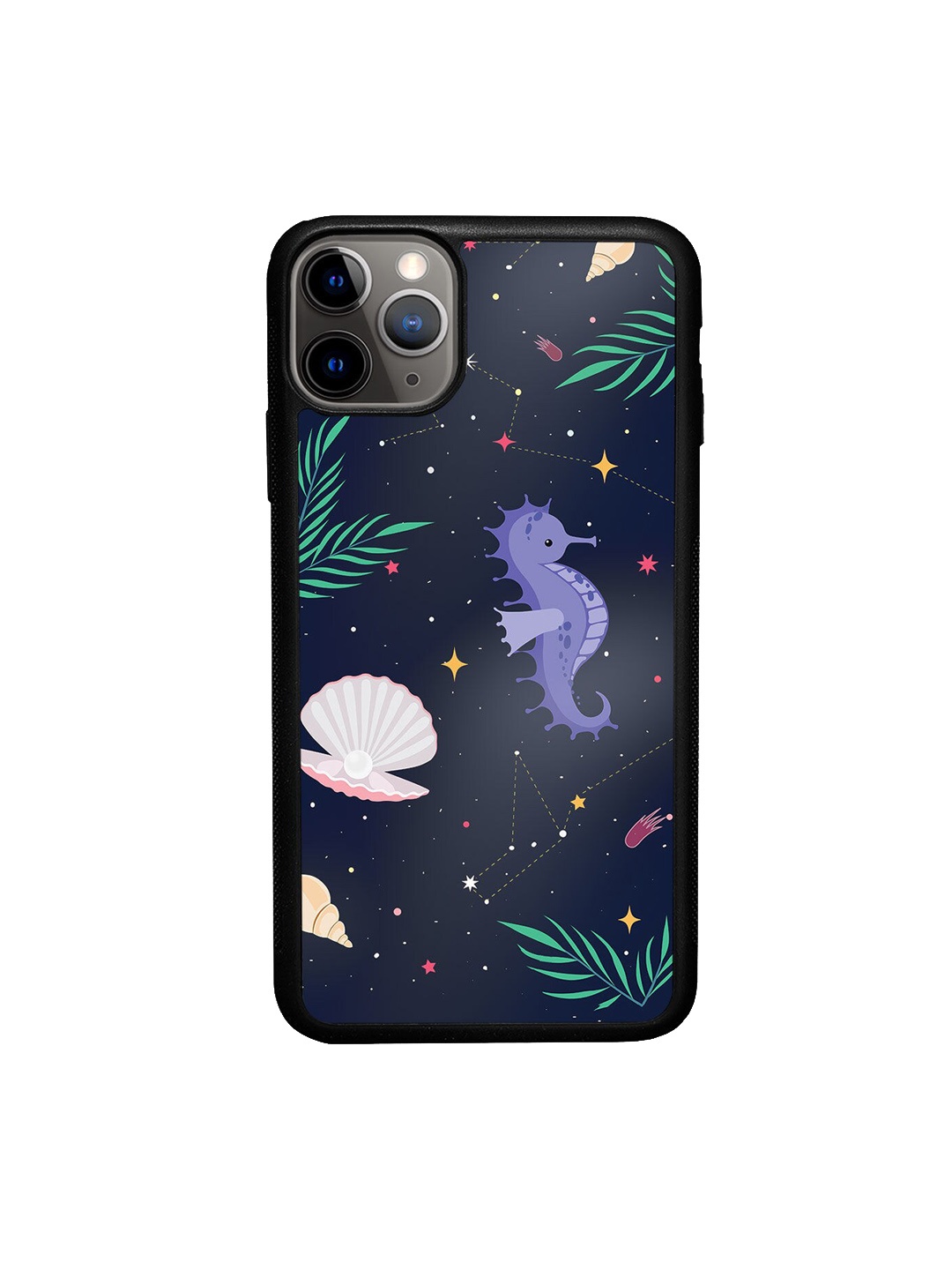 

macmerise Navy Blue Printed Space Beach iPhone 11 Pro Bumper Case
