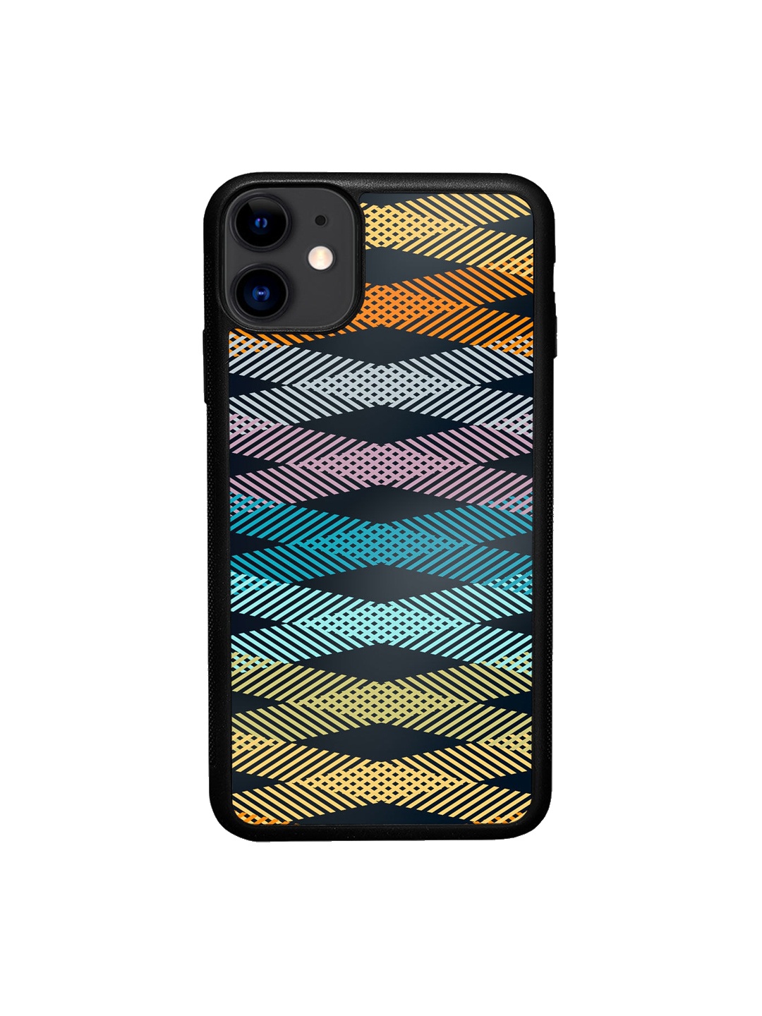 

macmerise Black Intertwined Design Printed iPhone 11 Bumper Phone Back Case