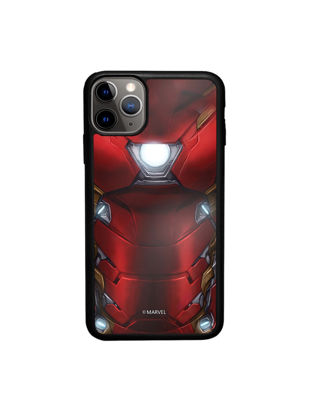 

macmerise Red & White Suit-Up Ironman Printed iPhone 11 Pro Phone Back Case