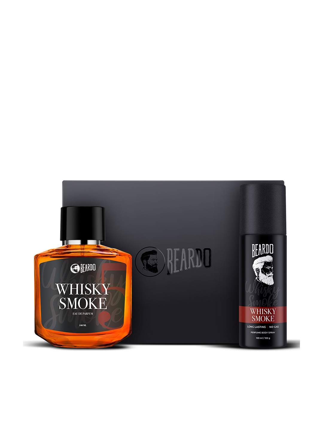 

BEARDO Men Whisky Smoke Exclusive Collection - Deodorant 120ml & Eau De Parfum 100ml, Black