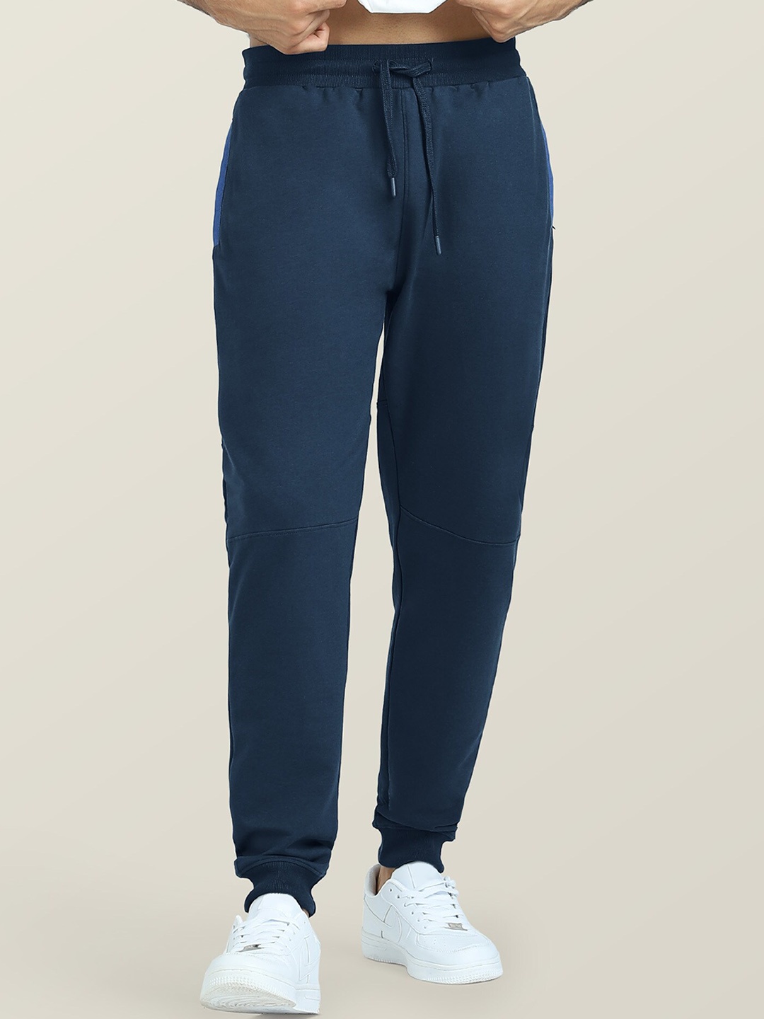 

XYXX Men Blue Antimicrobial Solid Joggers