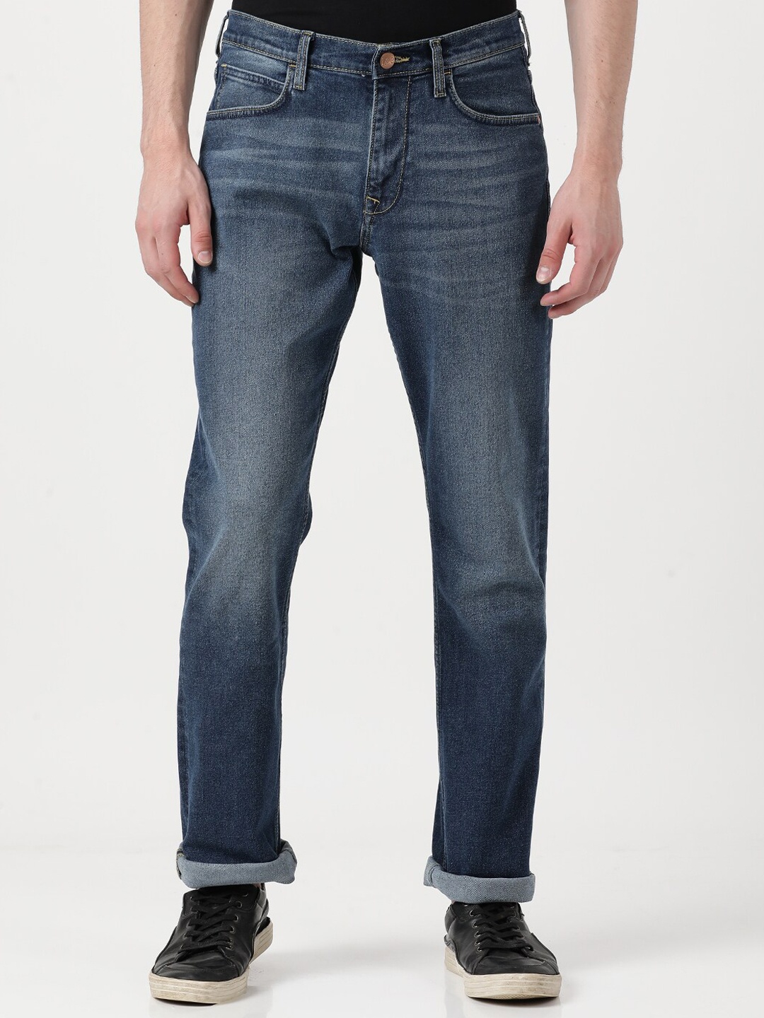 

Lee Men Rodeo Fit Heavy Fade Stretchable Cotton Jeans, Blue