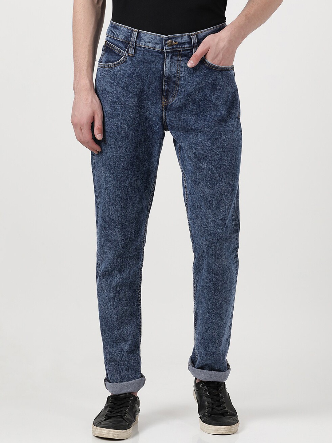 

Lee Men Blue Bruce Skinny Fit Heavy Fade Stretchable Jeans