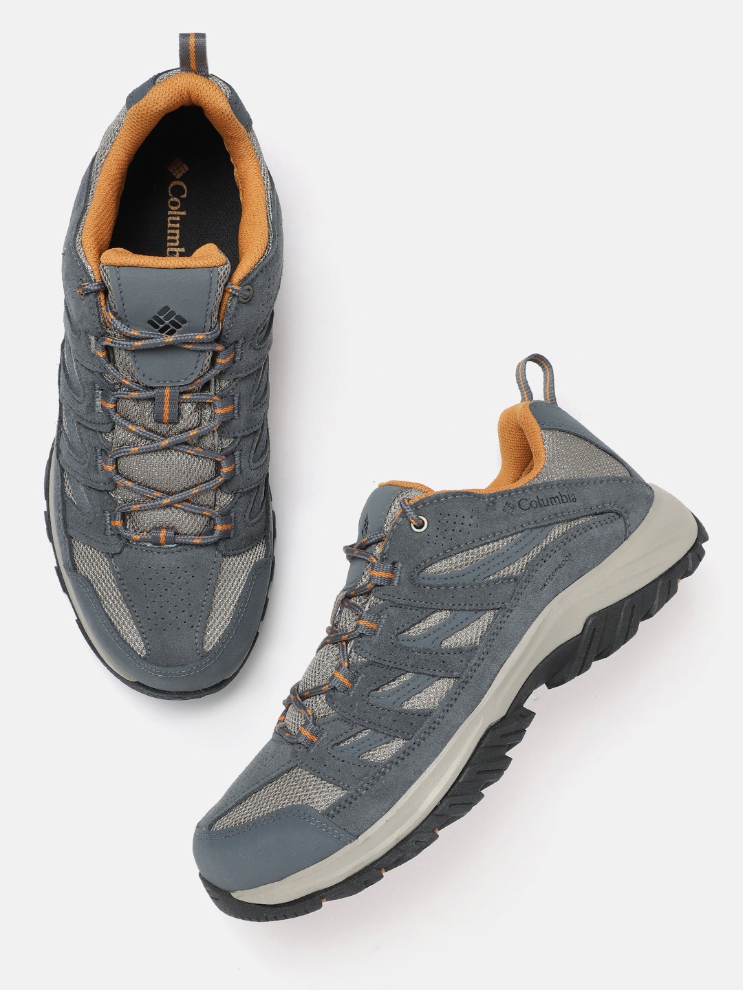 

Columbia Men Crestwood Waterproof Trekking Shoes, Grey