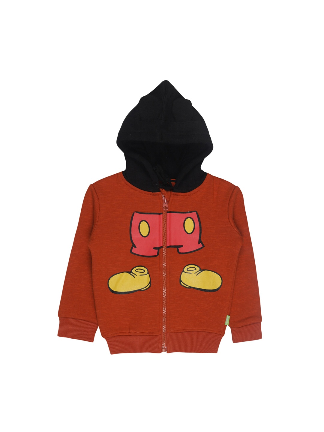

Bodycare Kids Boys Rust Red Mickey Mouse Cotton Open Front Jacket