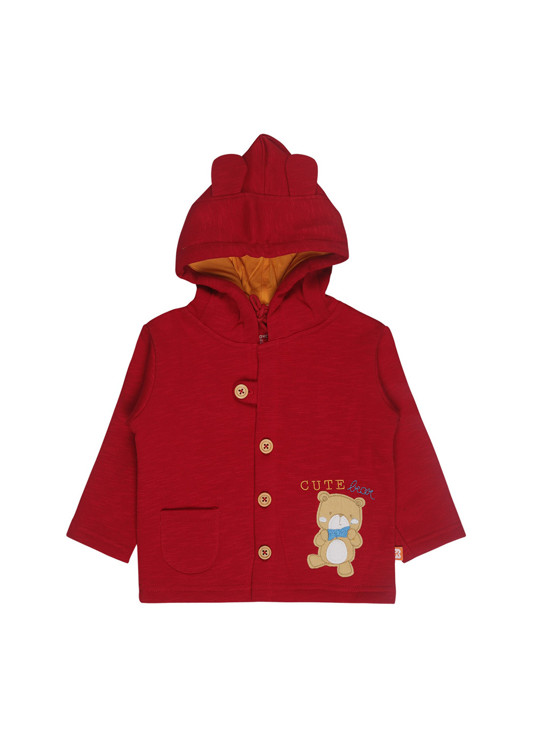 

Bodycare Kids Boys Maroon Cotton Open Front Jacket
