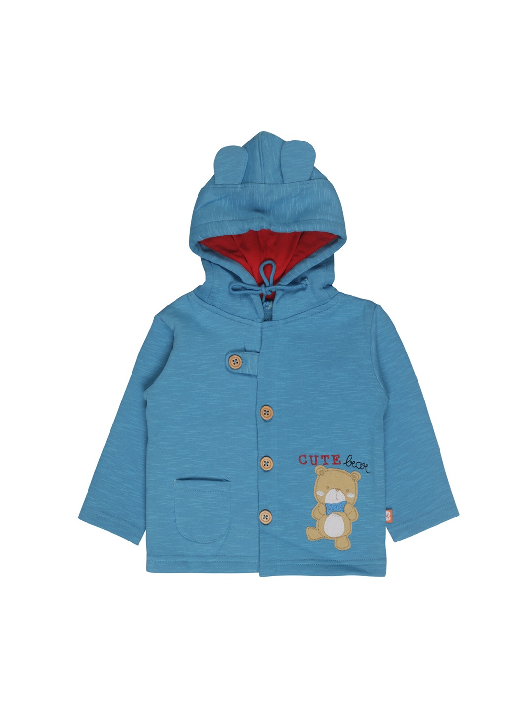 

Bodycare Kids Boys Blue Cotton Open Front Jacket