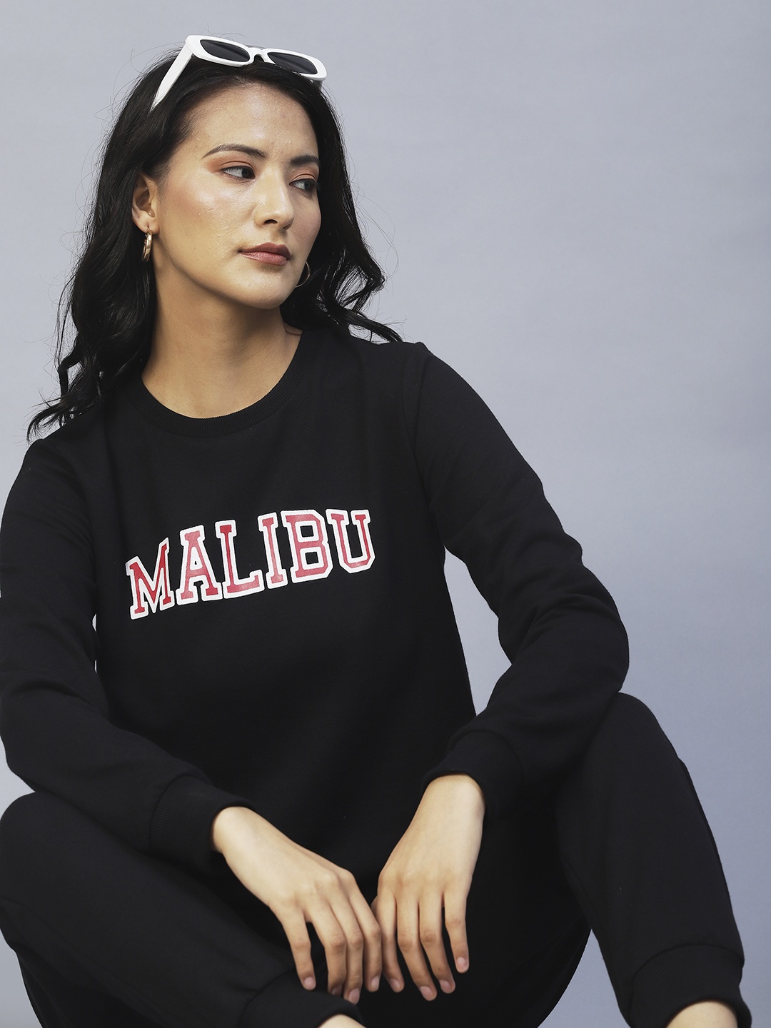 

Rigo Printed Sweatshirt & Track Pant Cotton Tracksuits, Black