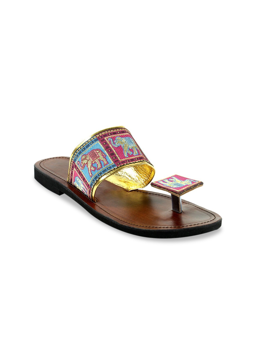 

JUTTIES MAKER Women Pink Ethnic One Toe Flats