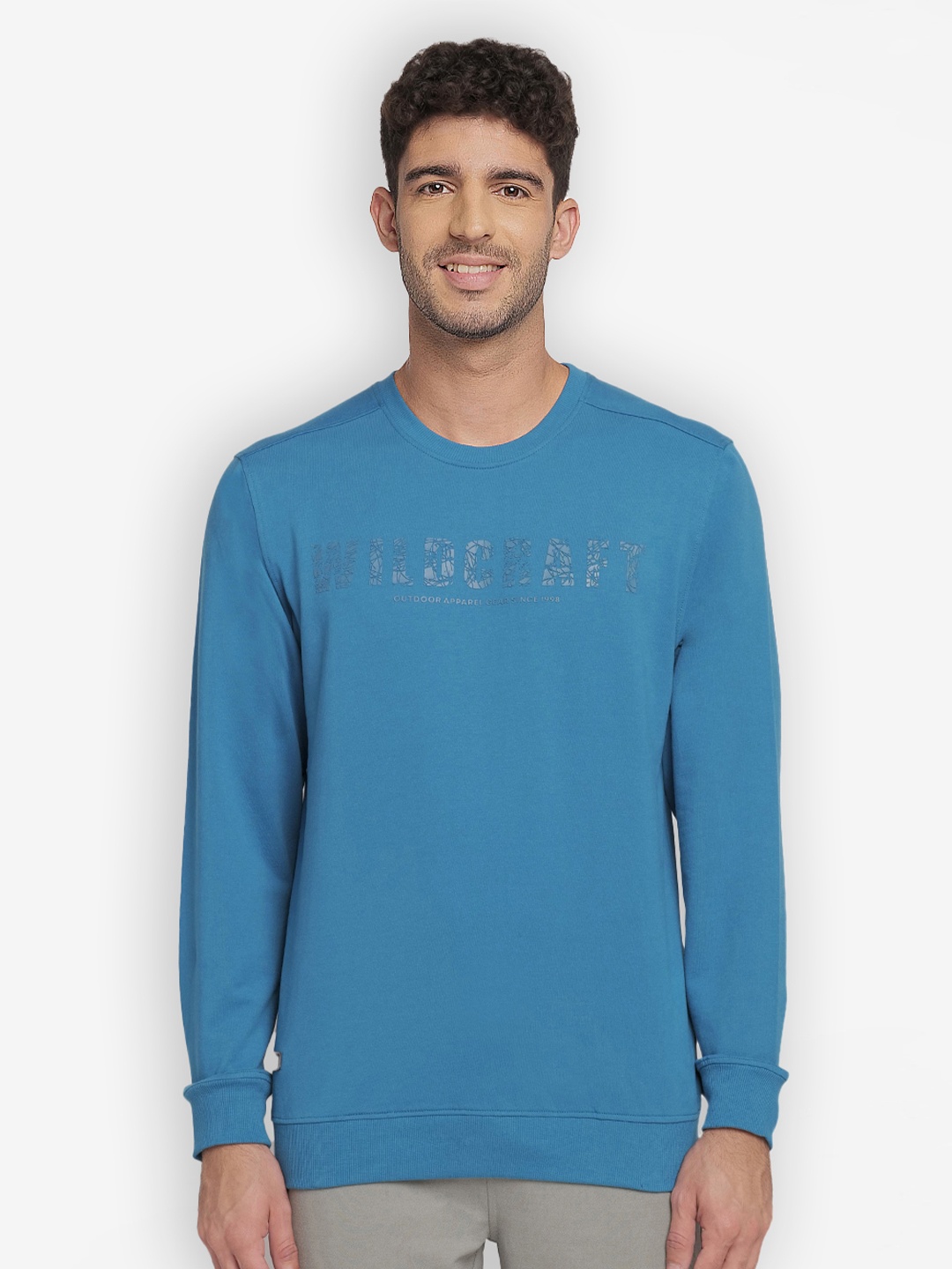 

Wildcraft Typography Printed Cotton Sweatshirt, Teal