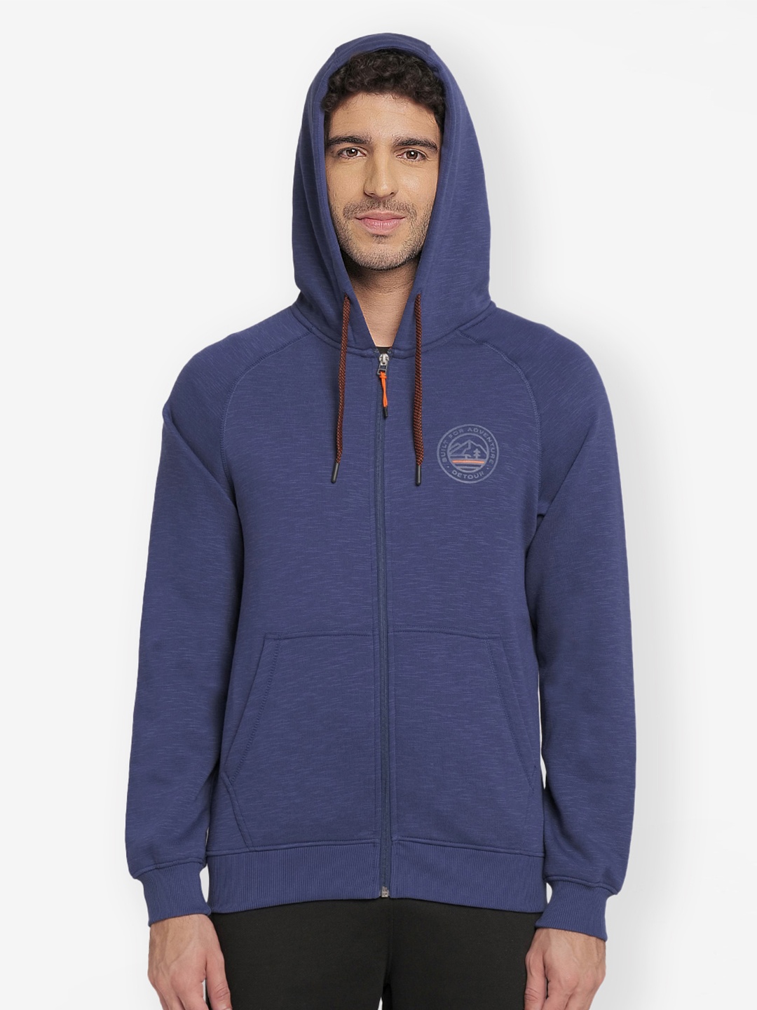 

Wildcraft Hooded Front-Open Sweatshirt, Blue