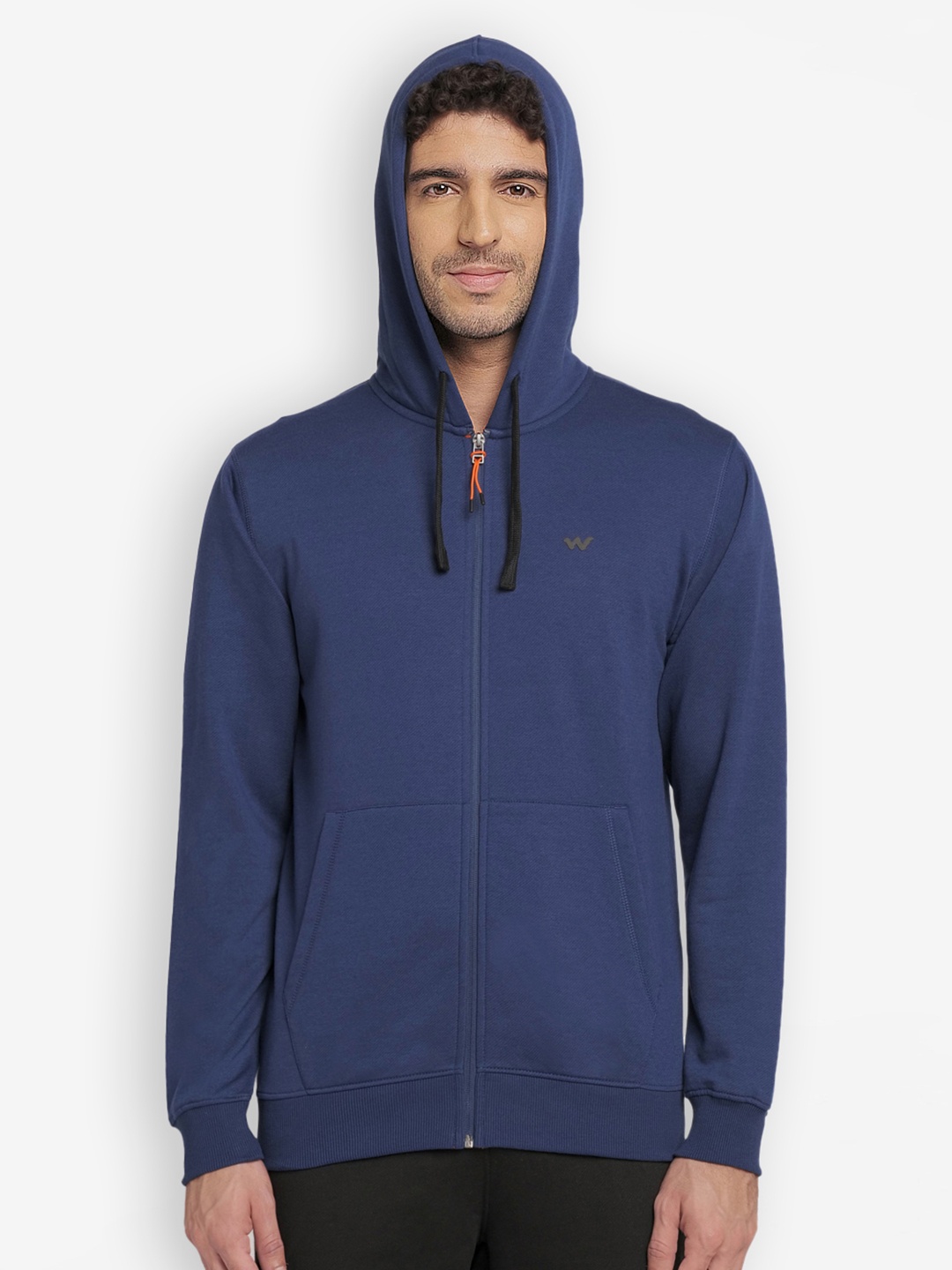 

Wildcraft Hooded Front-Open Sweatshirt, Navy blue