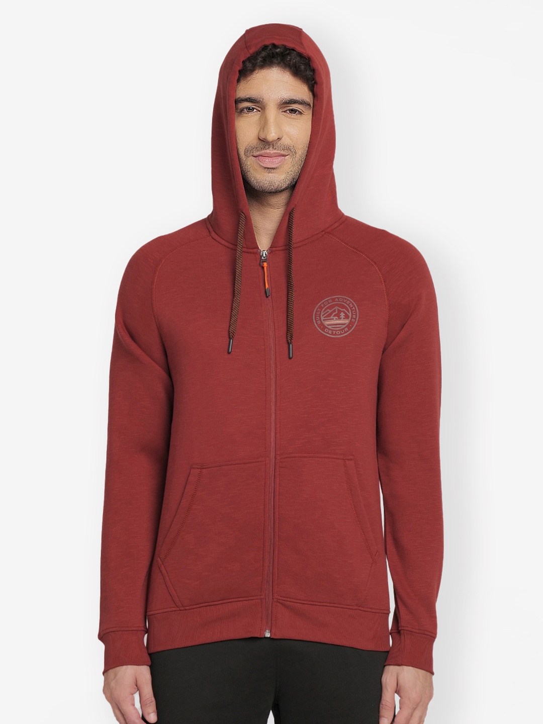 

Wildcraft Front-Open Hooded Sweatshirt, Maroon