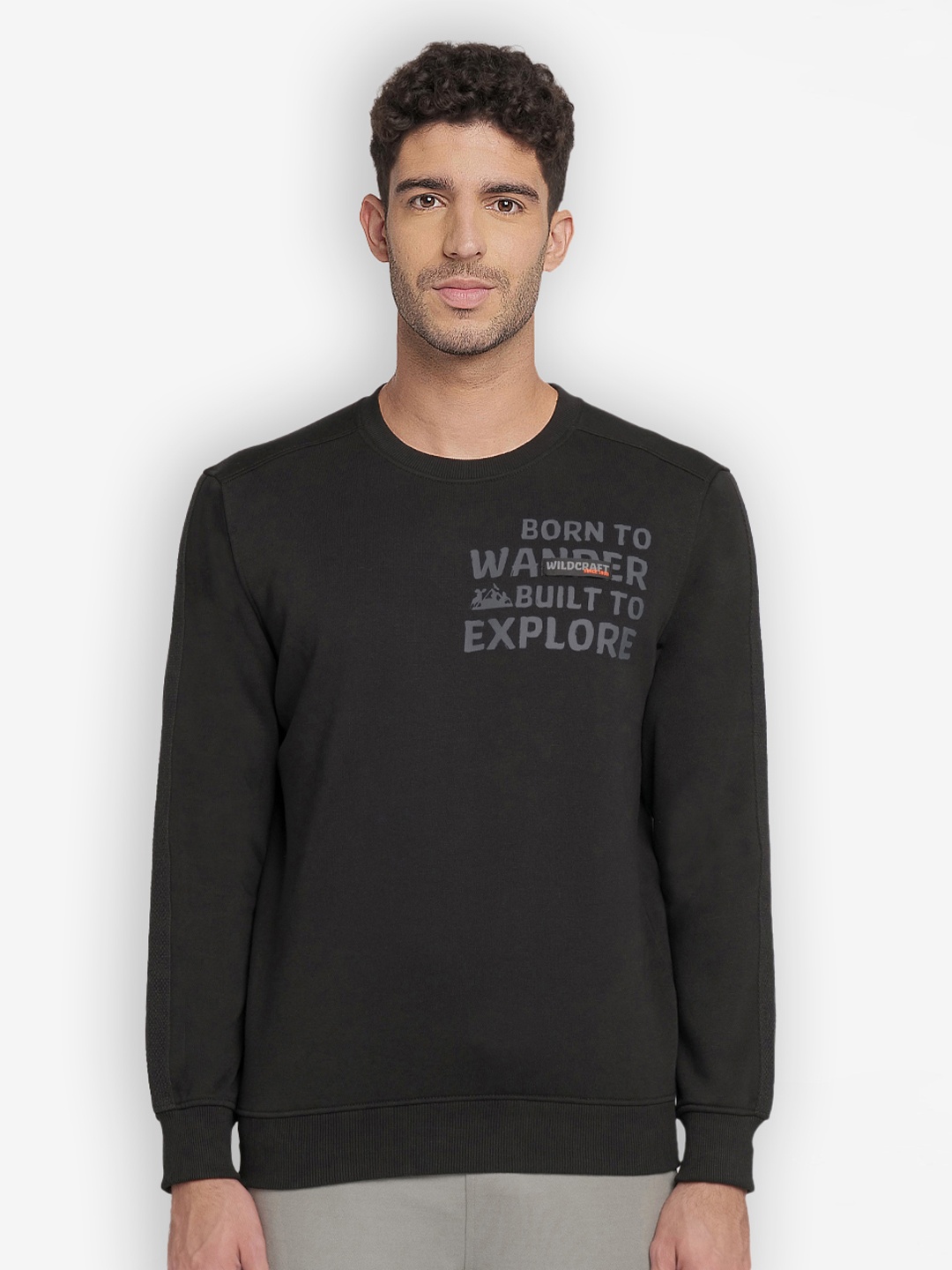 

Wildcraft Typography Printed Pullover Sweatshirt, Black