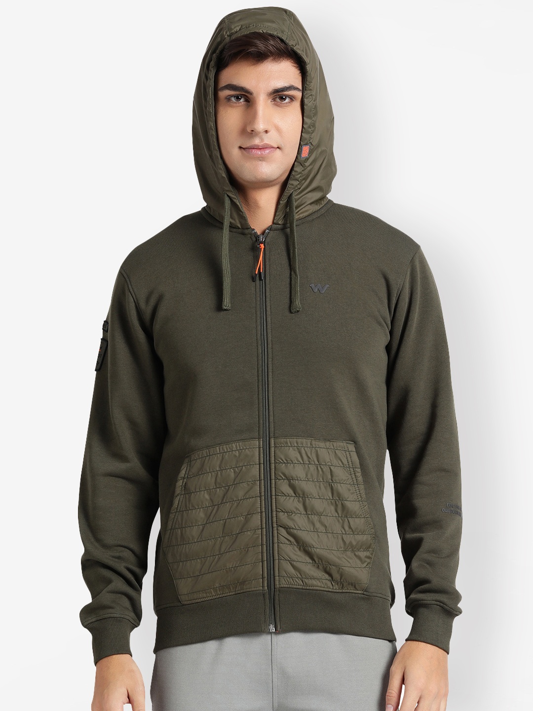 

Wildcraft Front-Open Hooded Sweatshirt, Black