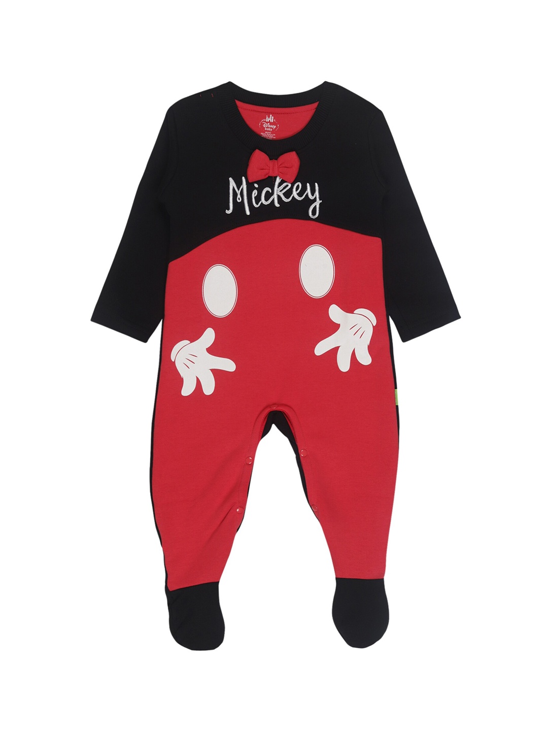 

Bodycare Kids Boys Mickey Mouse Printed Cotton Sleepsuit, Black