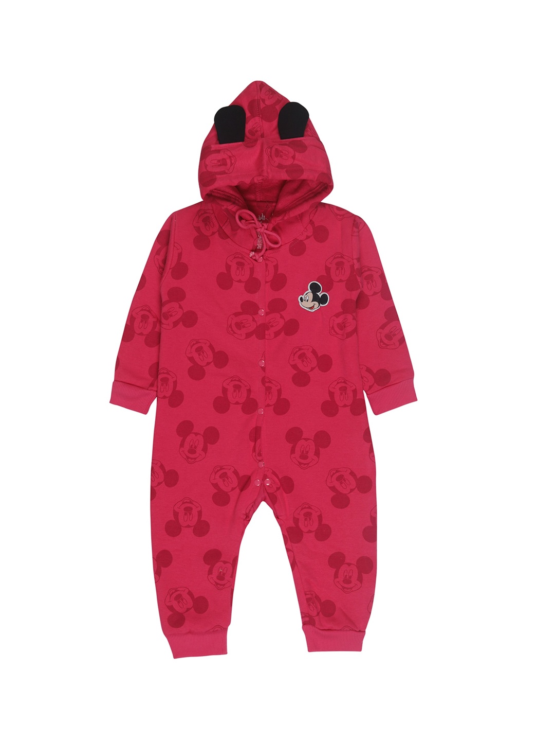 

Bodycare Kids Girls Fuchsia Pink Minnie Mouse Printed Pure Cotton Romper